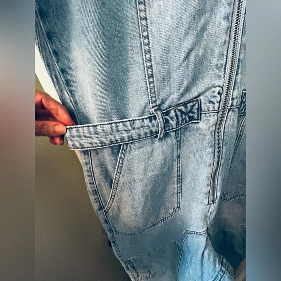 We The Free On The Run Cropped Coverall - Light Blue - Picture 3 of 7